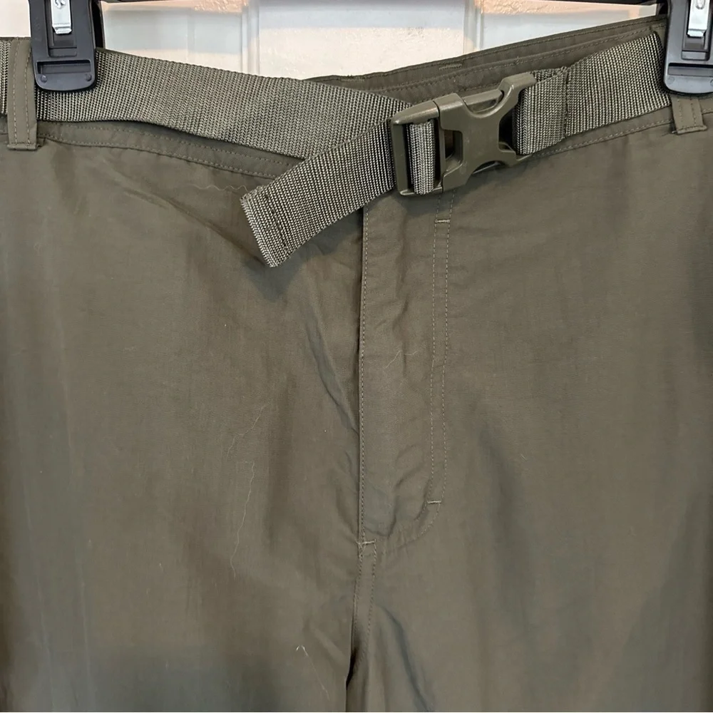 Cabela’s Cargo Classic‎ Fit Pants Mens 42X32 Zip Off Shorts Belted Hiking Green